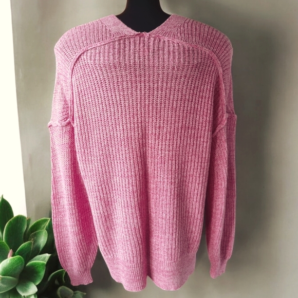 BDG Oversized Drop Shoulder Button Down V-Neck Cotton Blend Cardigan - Picture 4 of 9